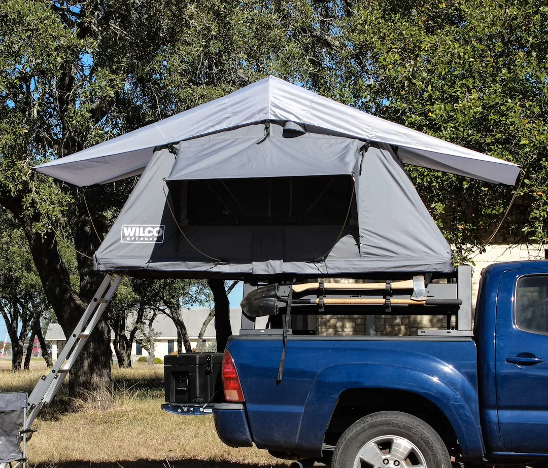 ADVXP1-G – WILCO OFFROA Tent, Vehicle Rooftop Sleeps 2 Adults Ripstop Fabric Soft Shell Fold Storage 2 Side Windows W...